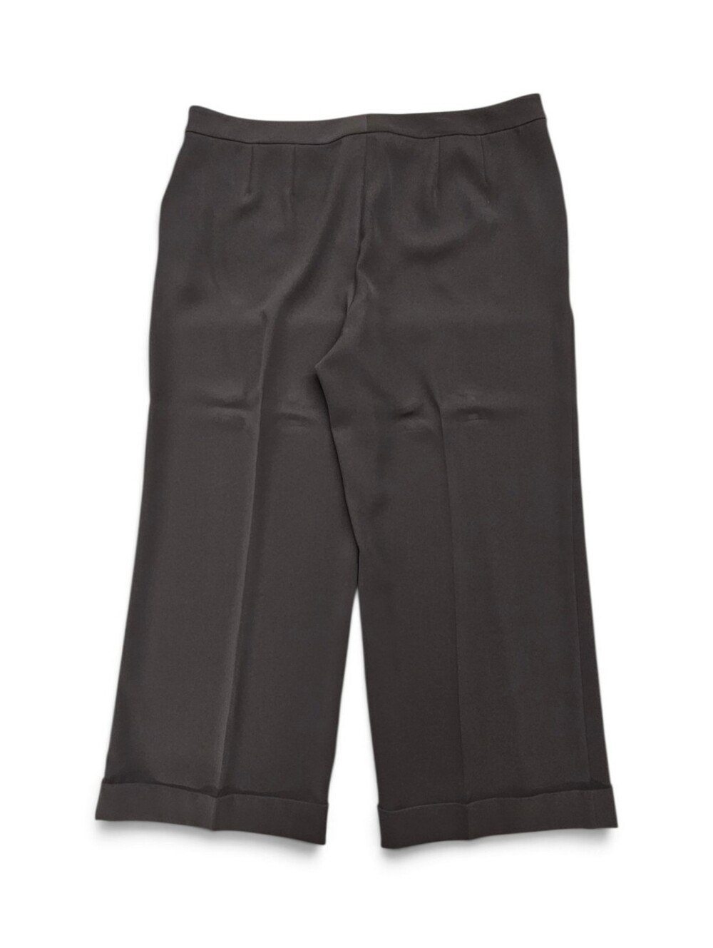 St. John Collection Wide-Leg Cropped Trousers in Sate Brown Size 16 NWT - Picture 3 of 9